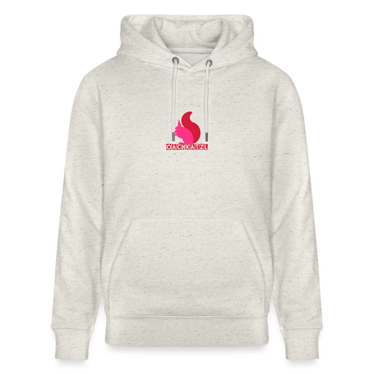 Unisex Bio-Hoodie mit OACHKATZL PRINT - Beige meliert