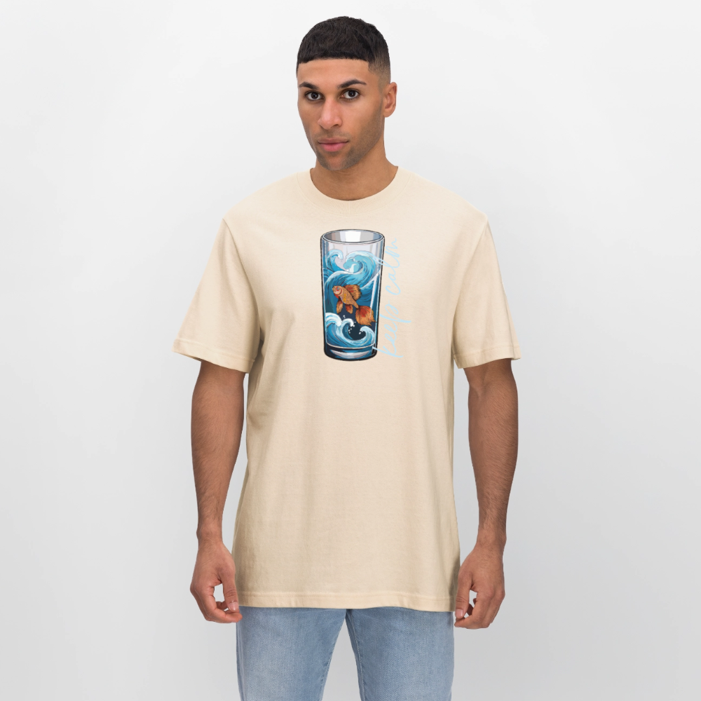 Unisex Bio-T-Shirt mit KEEP CALM PRINT - Weißgrau