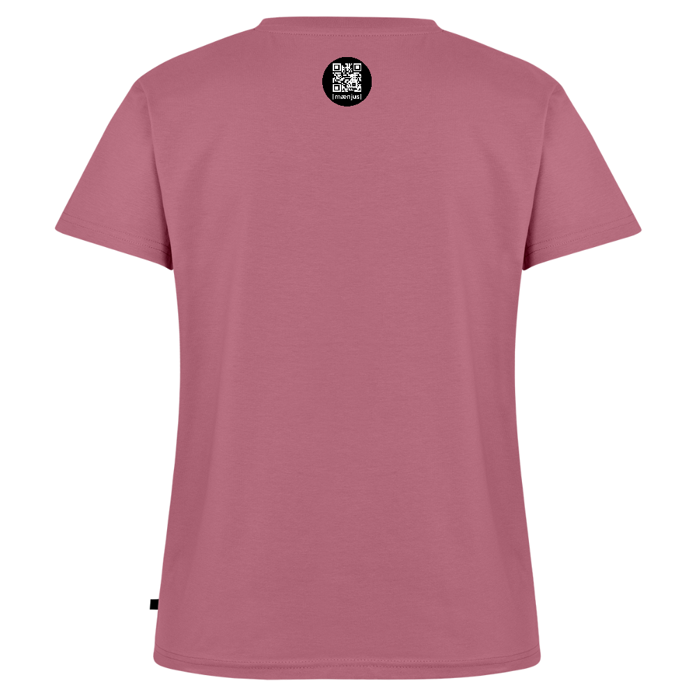 Frauen Bio-T-Shirt mit V-Ausschnitt mit KEEP CALM PRINT - Mauve