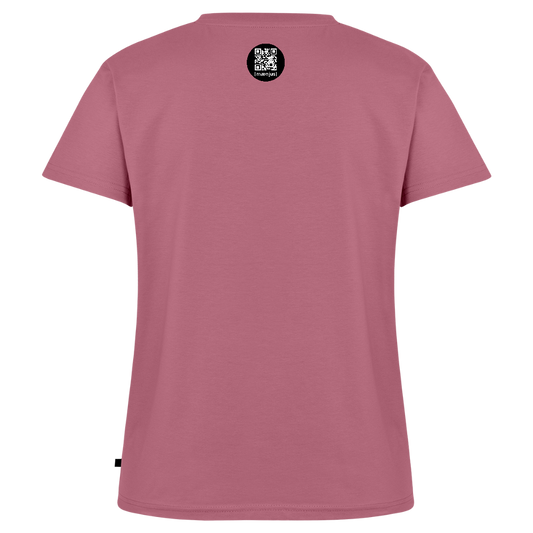 Frauen Bio-T-Shirt mit V-Ausschnitt mit KEEP CALM PRINT - Mauve