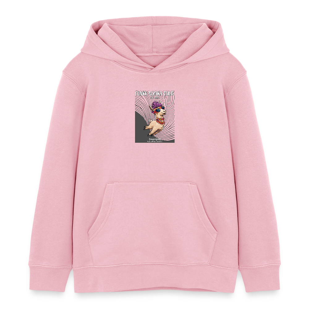 MNJS KIDS Bio-Hoodie mit FUNKY ALPAKA CLUB PRINT - Hellrosa