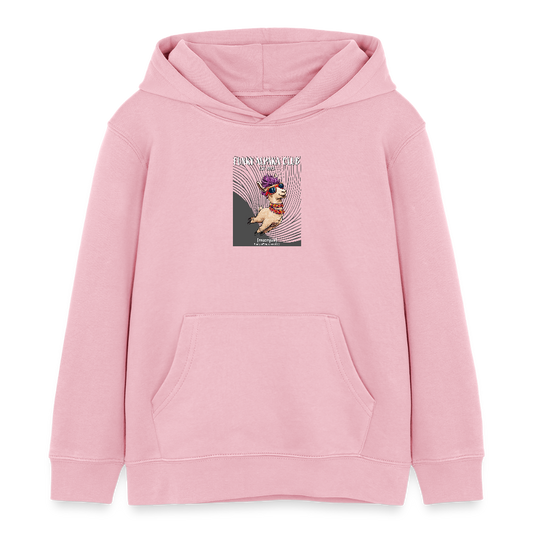 MNJS KIDS Bio-Hoodie mit FUNKY ALPAKA CLUB PRINT - Hellrosa