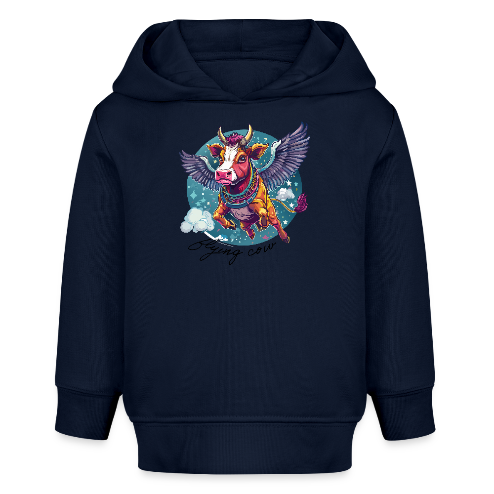 MNJS KIDS Bio Hoodie mit FLYING COW PRINT - Navy