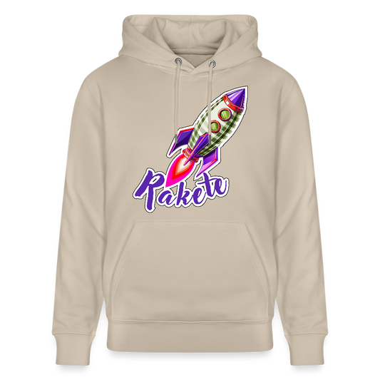 Unisex Hoodie mit RAKETE PRINT - Beige