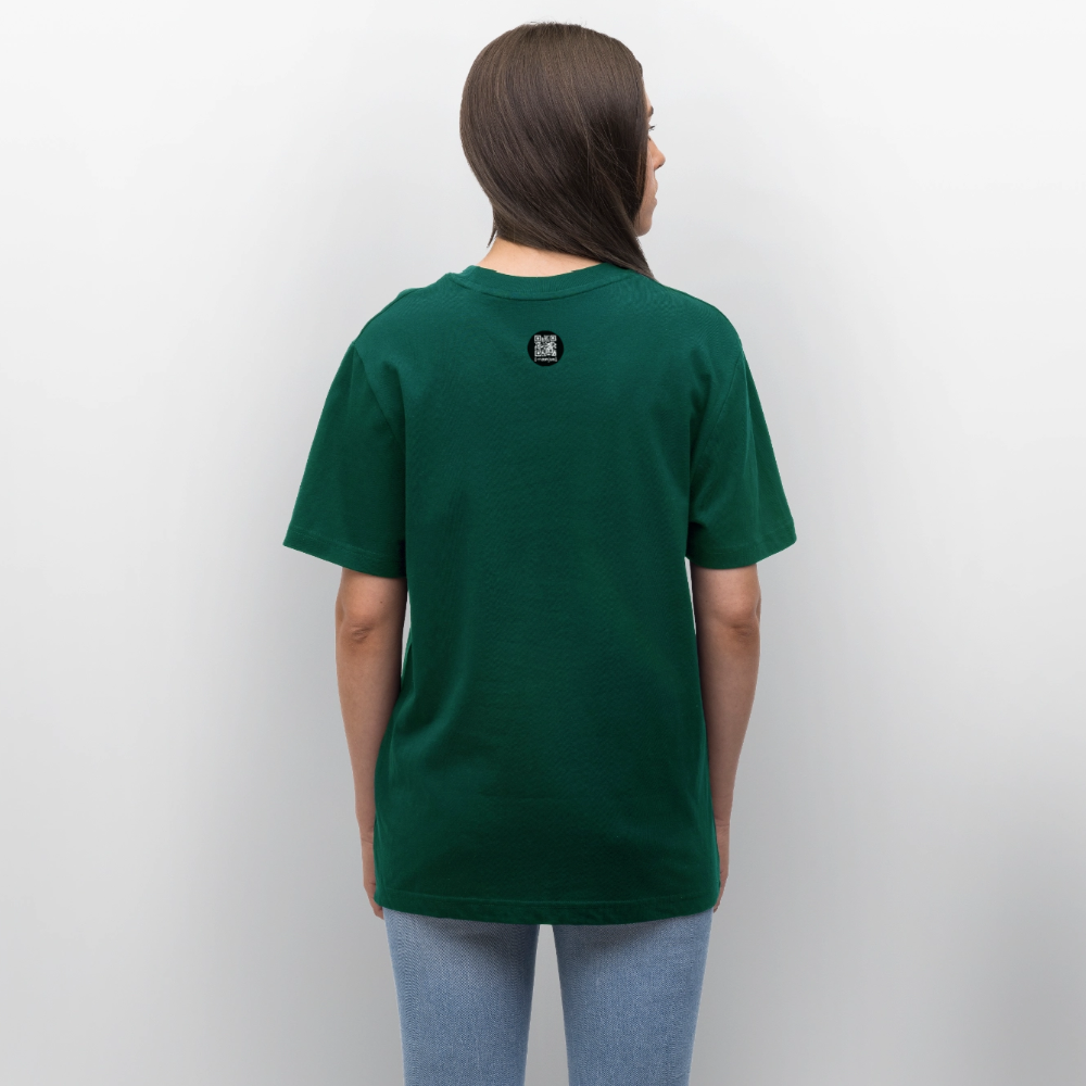 Unisex Bio-T-Shirt mit MAENJUS SUBMARINE SHIPYARD PRINT Vorderseite - Forest