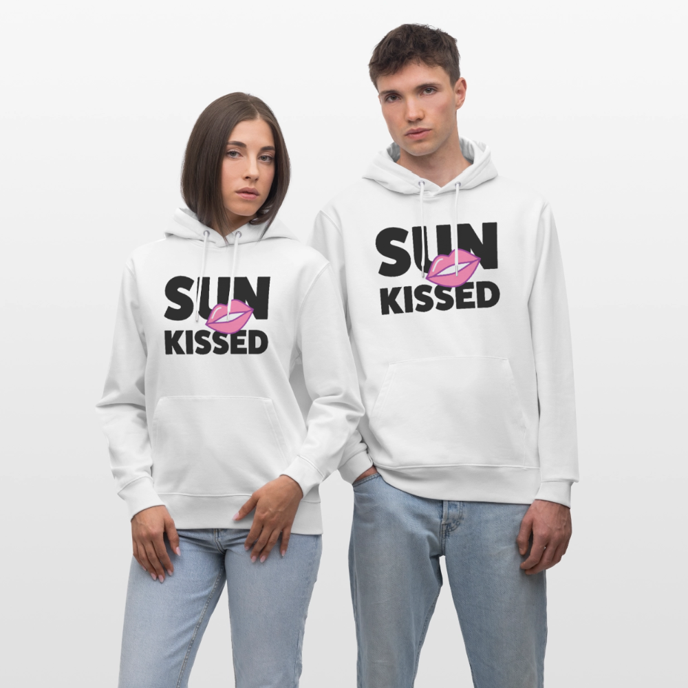 Unisex Hoodie mit SUN KISSED PRINT - Weiß