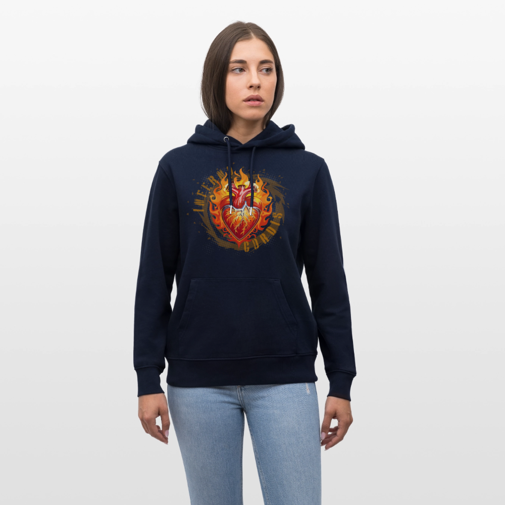 Unisex Bio-Hoodie mit FEUERHERZ PRINT - Navy