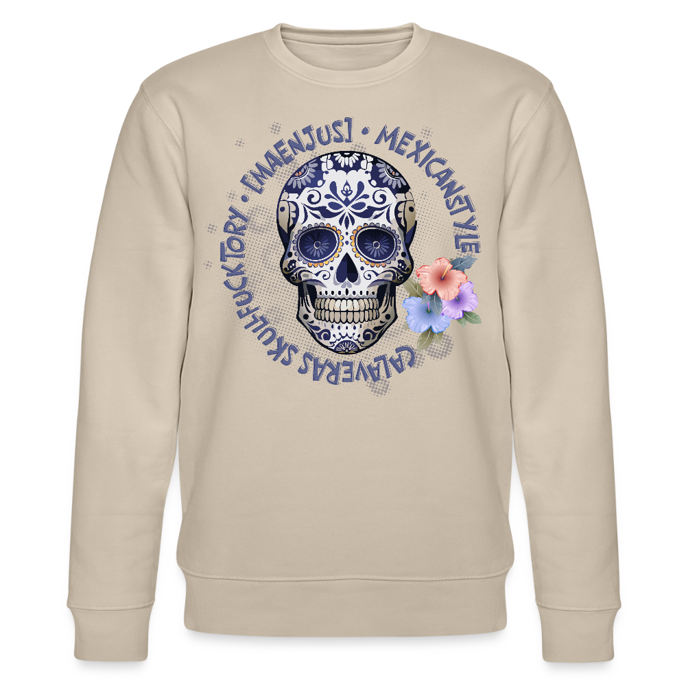 Unisex Bio-Sweatshirt mit MAENJUS MEXICANSTYLE PRINT - Beige