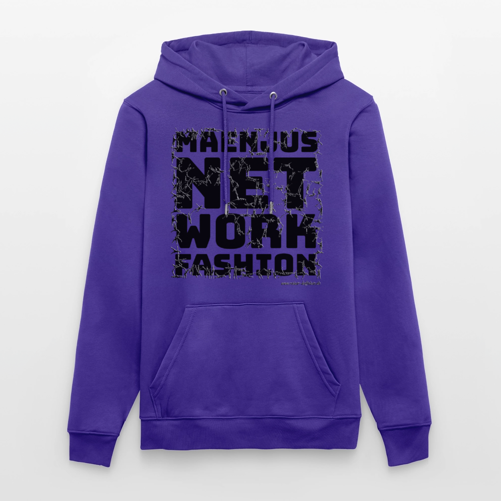 Unisex Bio-Hoodie mit MAENJUS NETWORK FASHION PRINT - Purple Love 