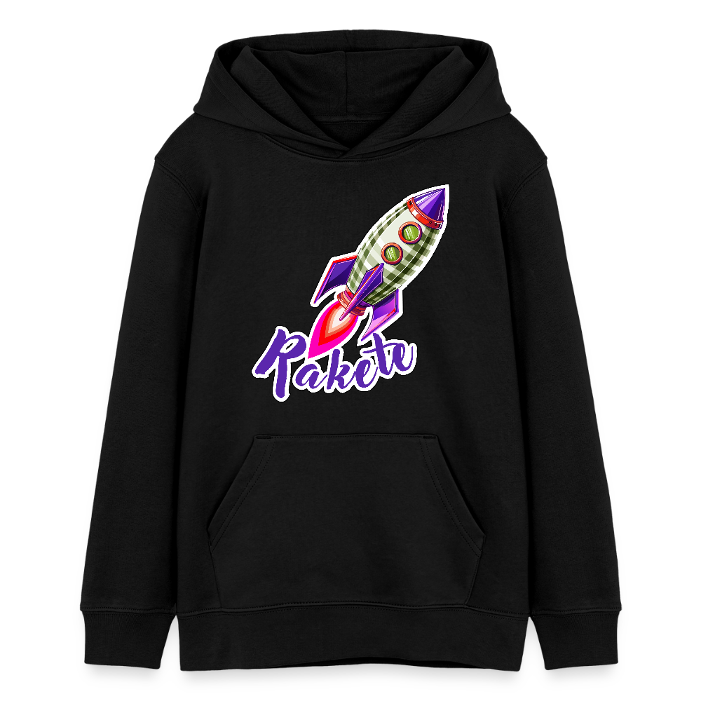 MNJS TEENS Bio-Hoodie mit RAKETE PRINT - Schwarz