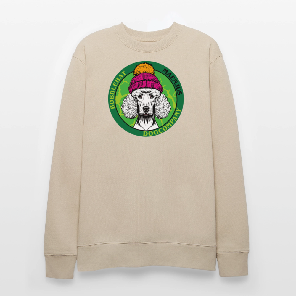 Unisex Bio-Sweatshirt mit BOBBLEHAT DOGCOMPANY PRINT - Beige