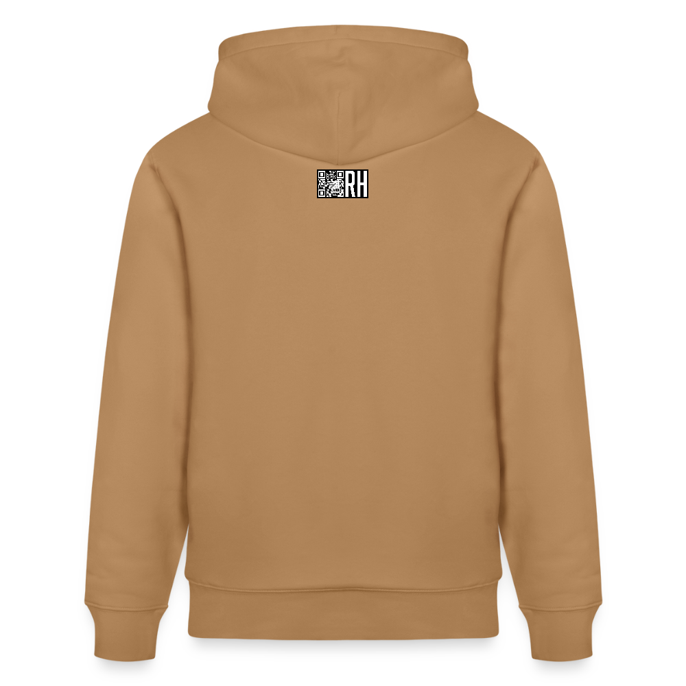 Unisex Bio-Hoodie mit MAENJUS NETWORK FASHION PRINT - Karamell 
