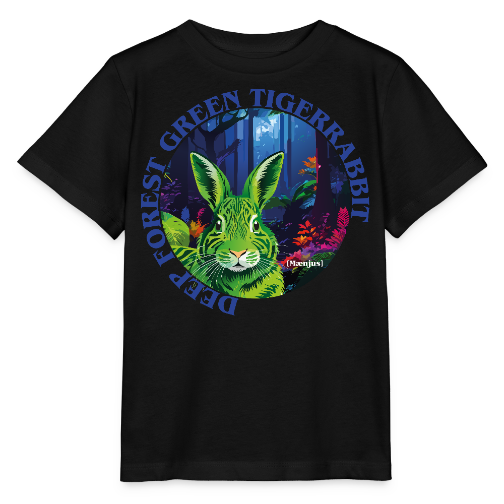 MNJS KIDS T-Shirt mit DEEP FOREST GREEN TIGERRABBIT PRINT - Schwarz