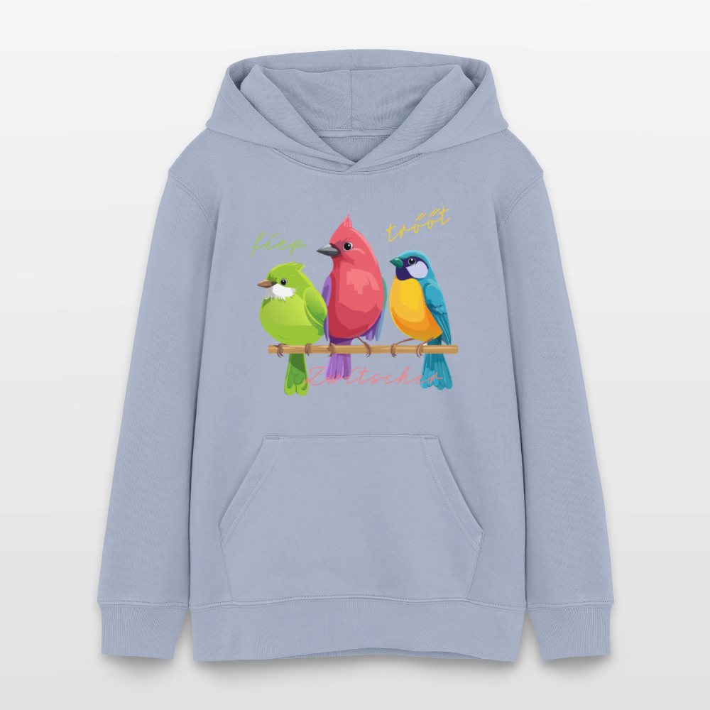 MNJS TEENS Bio-Hoodie mit ZWITSCHERGÄNG PRINT - Lavendel-Violett