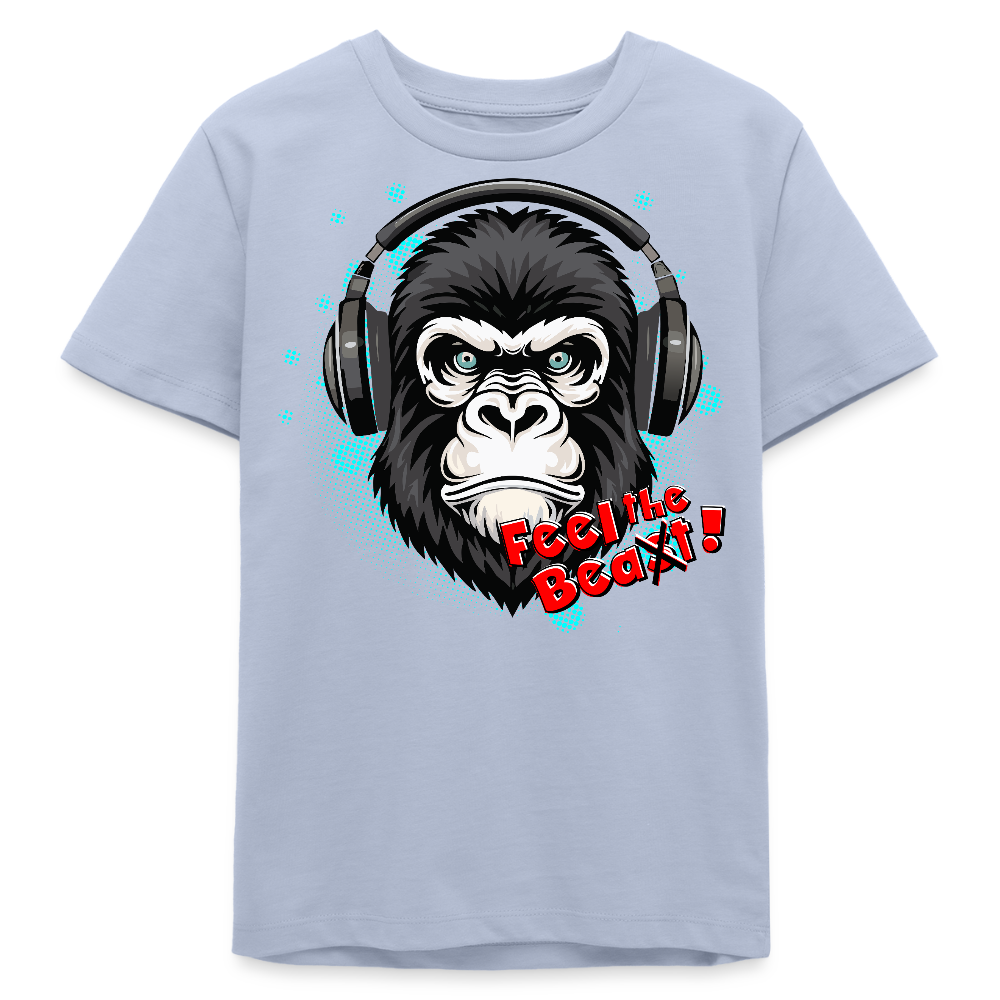 MNJS TEENS Bio T-Shirt mit FEEL THE BEA(S)T PRINT - Lavendel-Violett