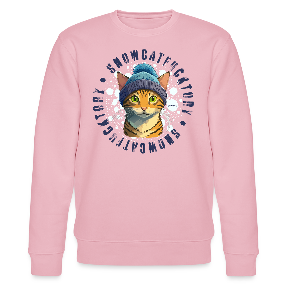 Unisex Bio-Sweatshirt mit SNOWCAT PRINT - Hellrosa