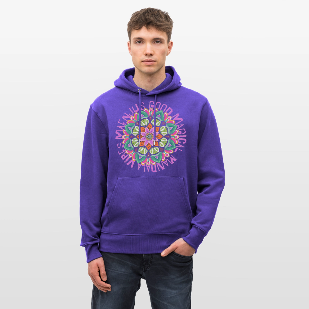 Unisex Bio-Hoodie mit MANDALA VIBES PRINT - Purple Love 