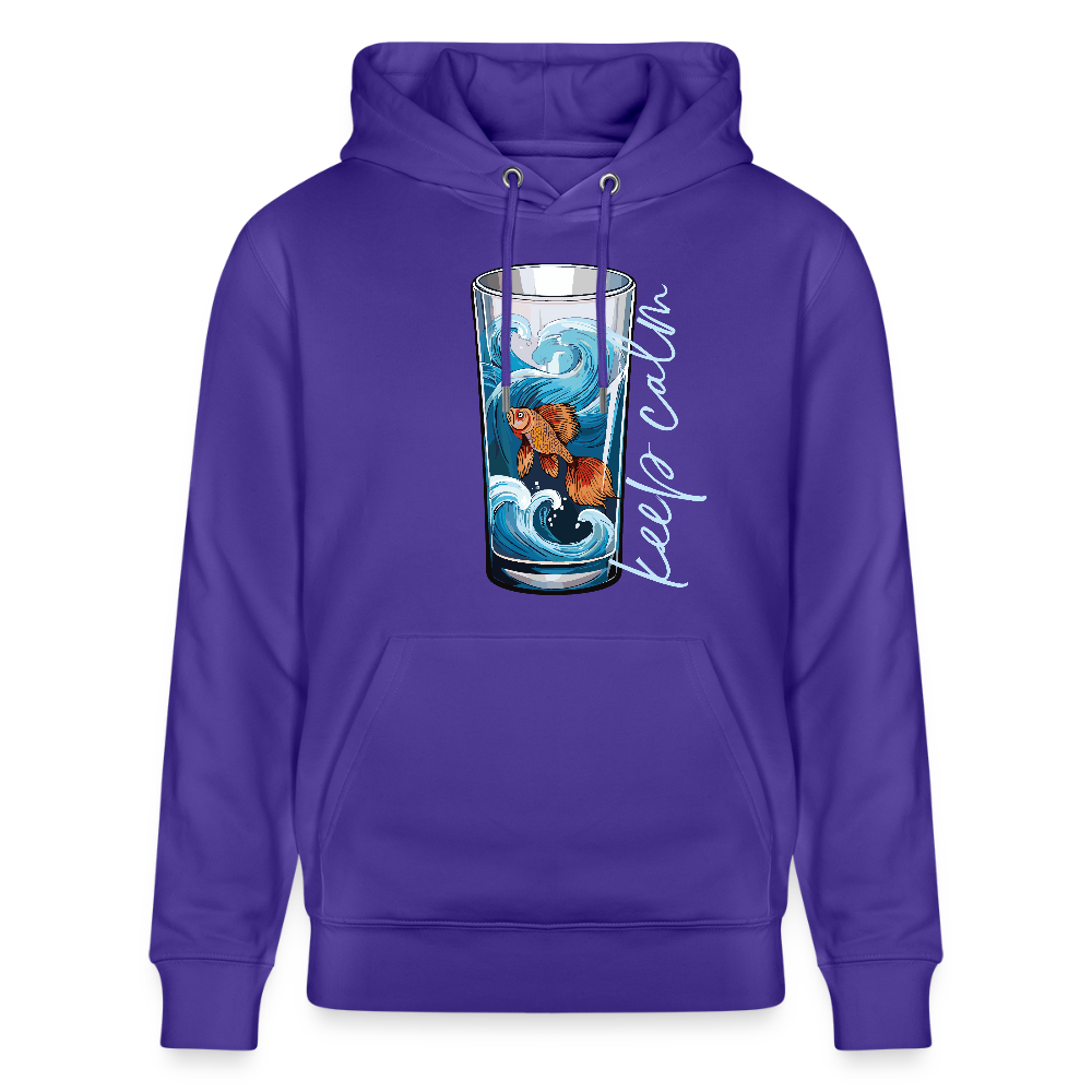 Unisex Bio-Hoodie mit KEEP CALM PRINT - Purple Love 