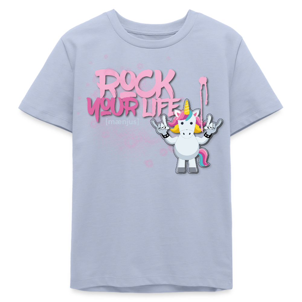 MNJS TEENS Bio T-Shirt mit ROCK YOUR LIFE PRINT - Lavendel-Violett