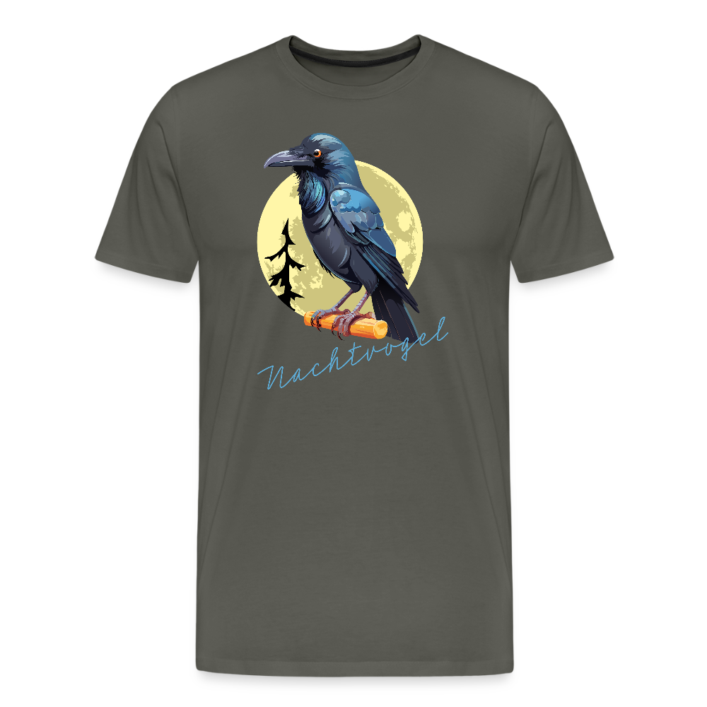 Männer Premium T-Shirt mit NACHTVOGEL PRINT - Asphalt