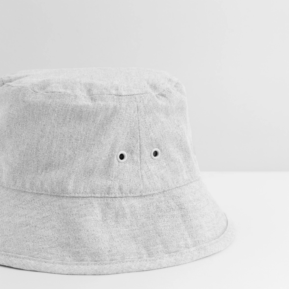 Bucket Hat mit SUN KISSED PRINT - Grau meliert