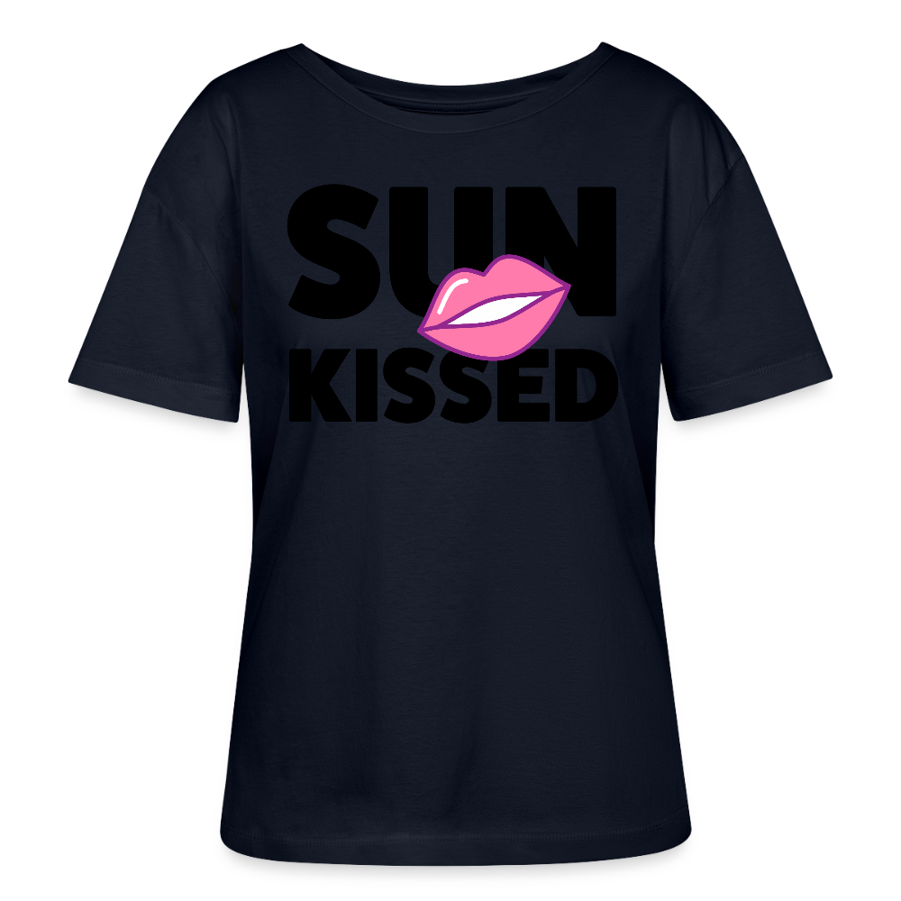 Frauen T-Shirt mit SUN KISSED PRINT - Navy