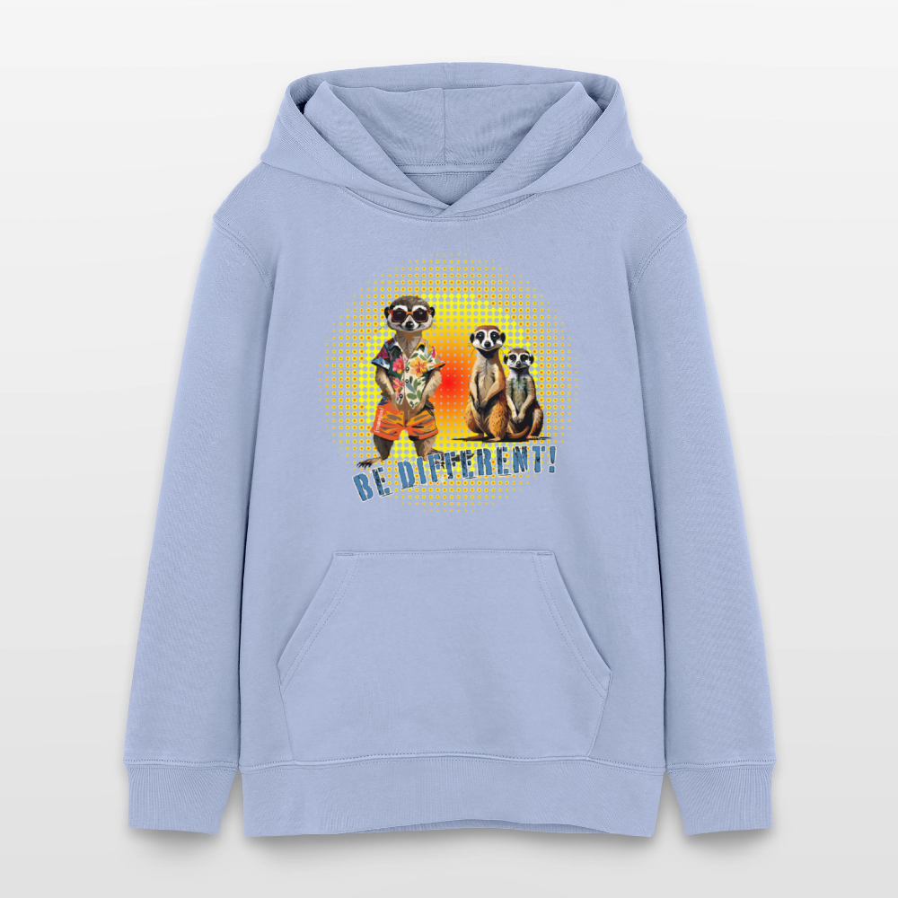 MNJS TEENS Bio-Hoodie mit BE DIFFERENT PRINT - Sky