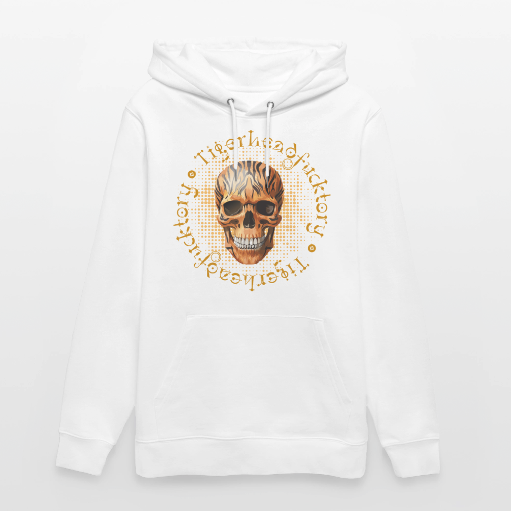 Unisex Hoodie mit TIGERHEAD SKULL PRINT - Weiß
