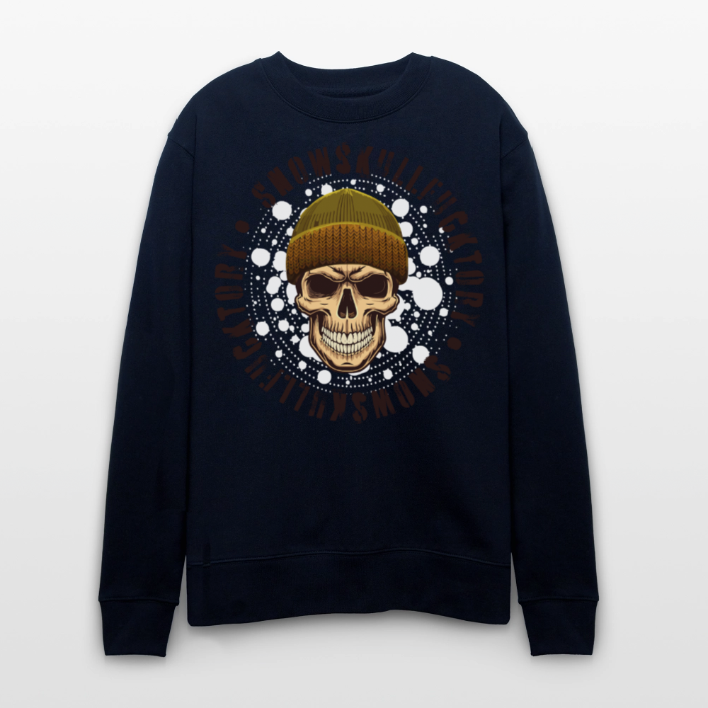 Unisex Bio-Sweatshirt mit SNOWSKULL PRINT - Navy