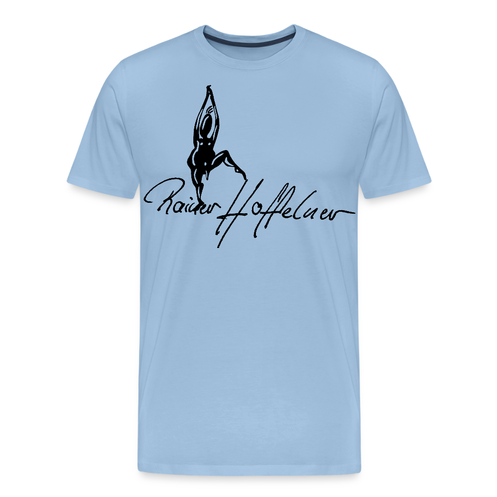 Männer Premium T-Shirt mit TUSCHEMÄNNCHEN PRINT - Sky