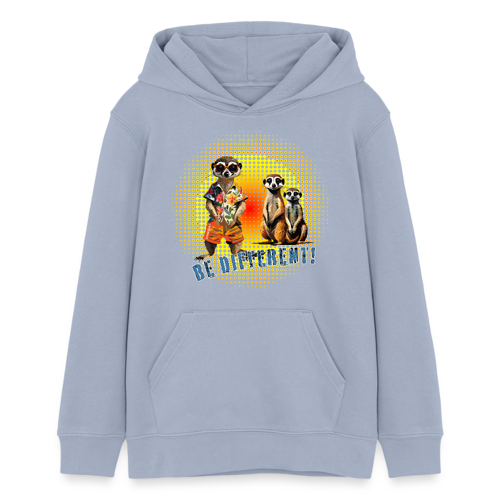 MNJS TEENS Bio-Hoodie mit BE DIFFERENT PRINT - Lavendel-Violett