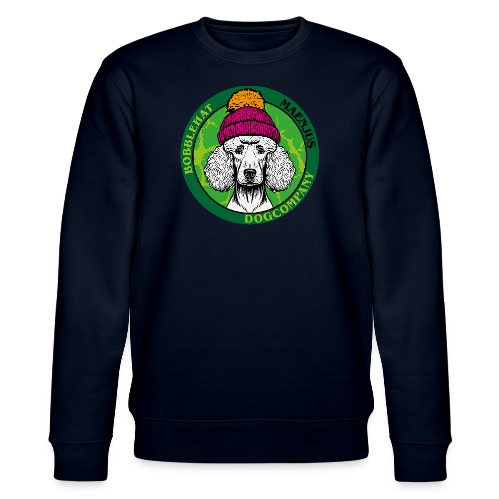 Unisex Bio-Sweatshirt mit BOBBLEHAT DOGCOMPANY PRINT - Navy