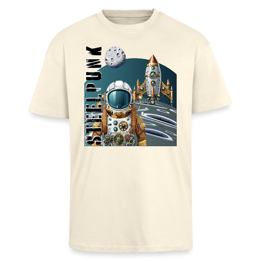 Heavy Oversize T-Shirt mit STEELPUNK PRINT - Creme