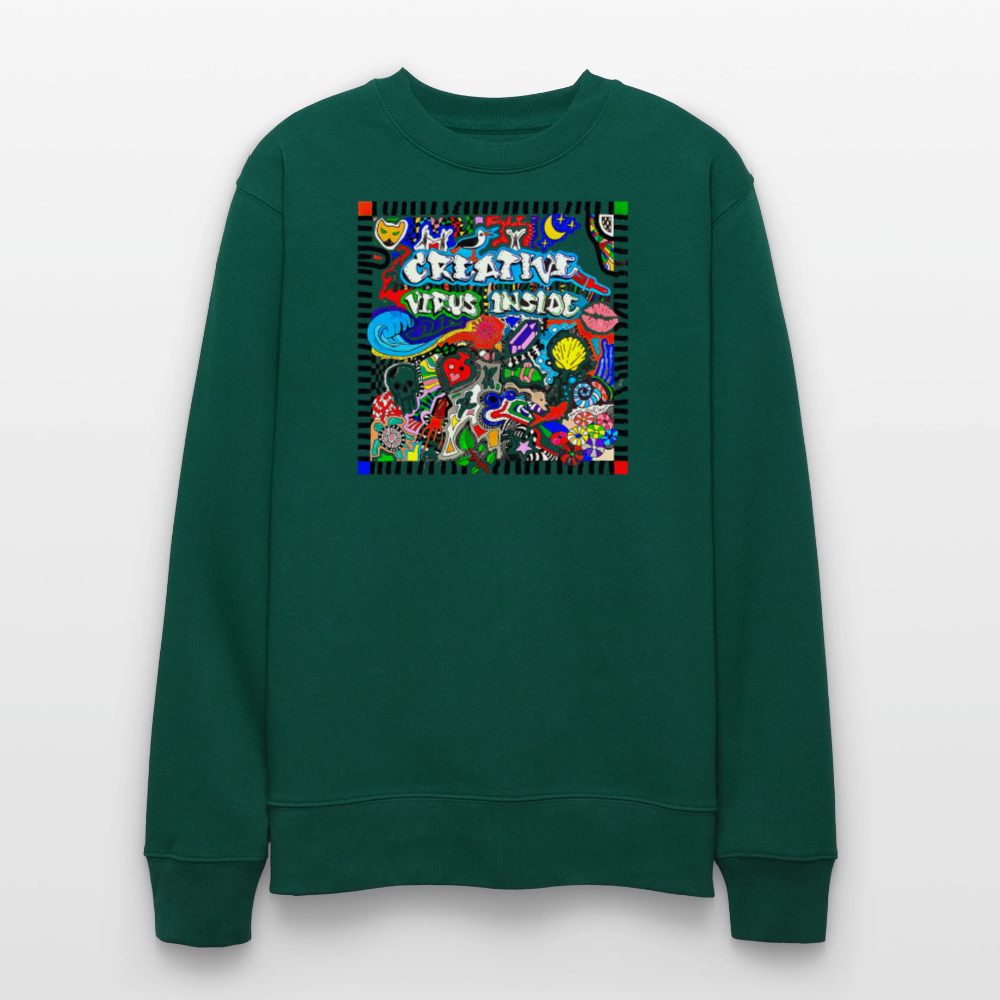 Unisex Bio-Sweatshirt mit CREATIVE VIRUS INSIDE PRINT - Forest