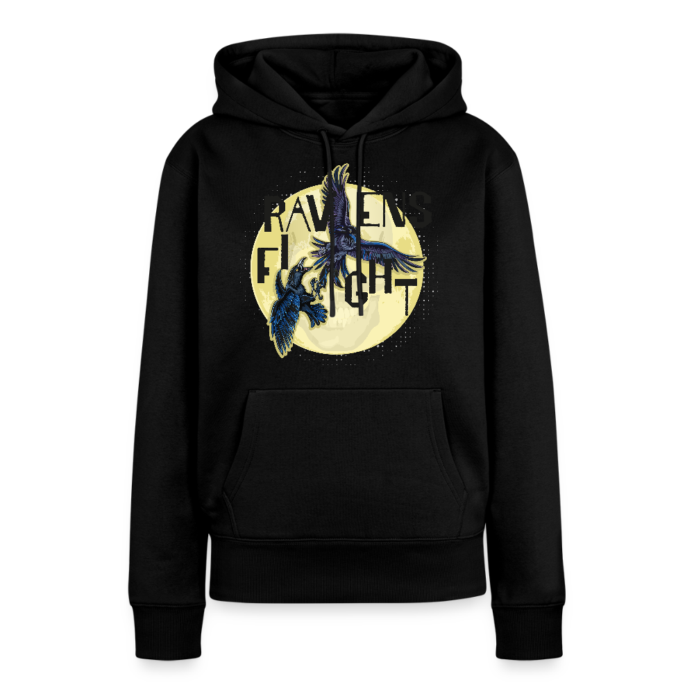 Frauen Premium Hoodie mit RAVENS FIGHT PRINT - Schwarz
