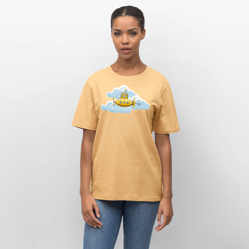 Unisex Bio-T-Shirt mit SKYDIVER PRINT - Hellgelb