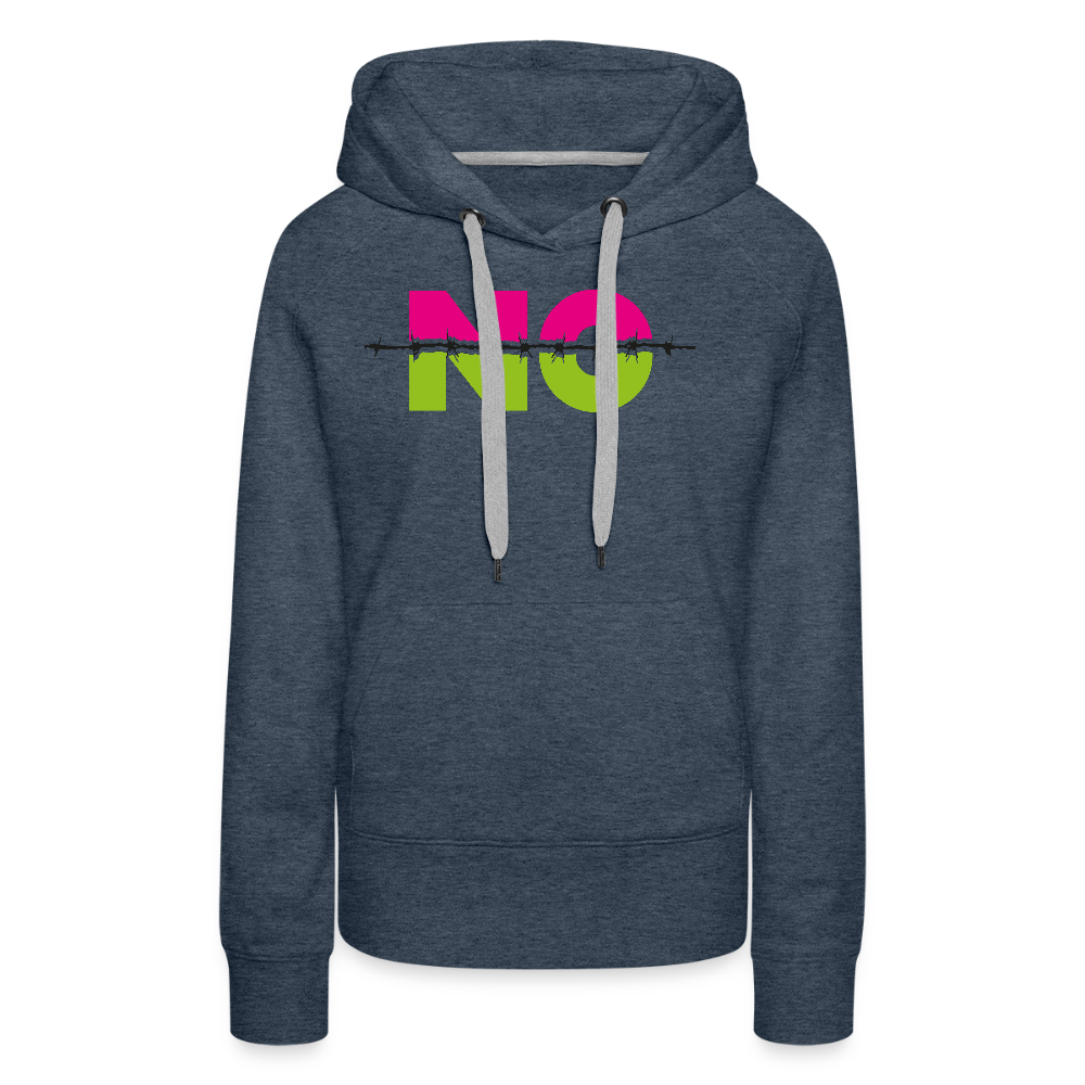 Frauen Premium Hoodie mit NO PRINT - Jeansblau