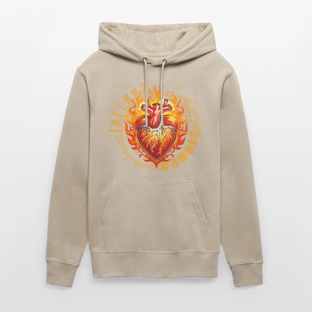 Unisex Bio-Hoodie mit FEUERHERZ PRINT - Beige