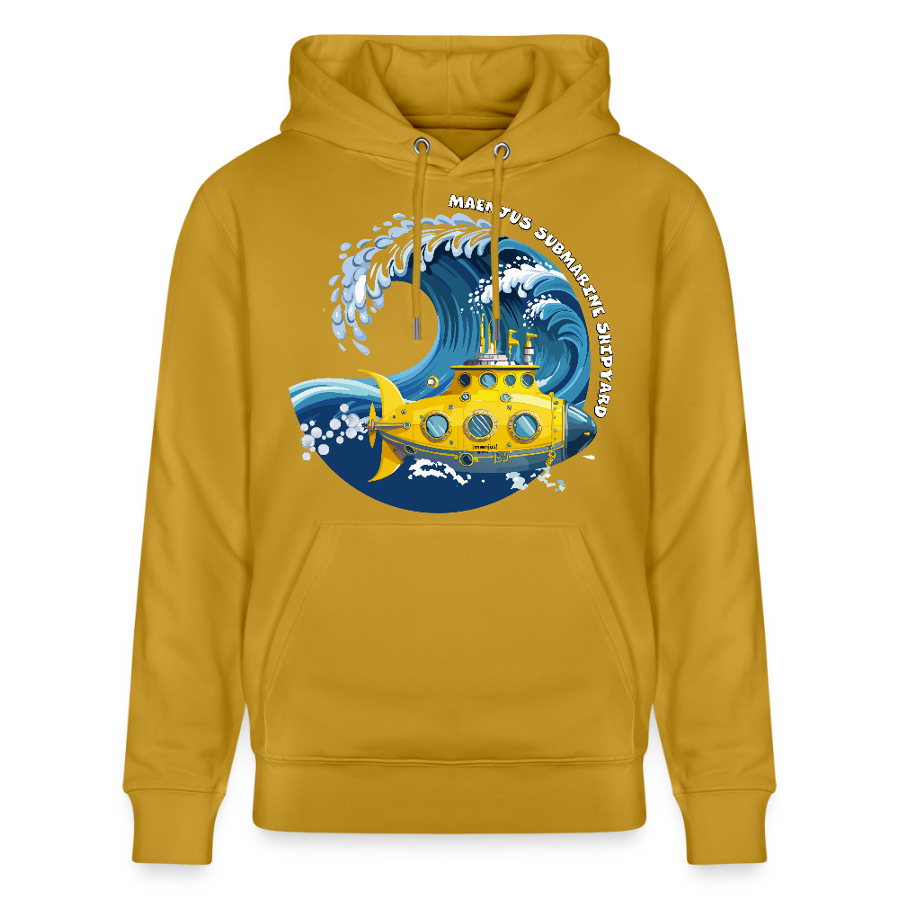 Unisex Bio-Hoodie mit MAENJUS SUBMARINE SHIPYARD PRINT - Ocker