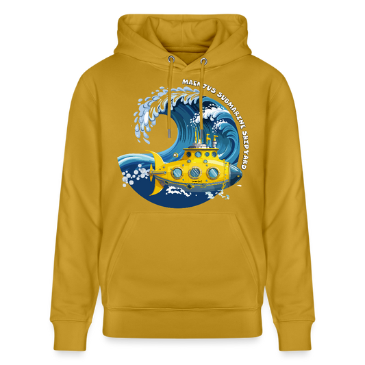 Unisex Bio-Hoodie mit MAENJUS SUBMARINE SHIPYARD PRINT - Ocker