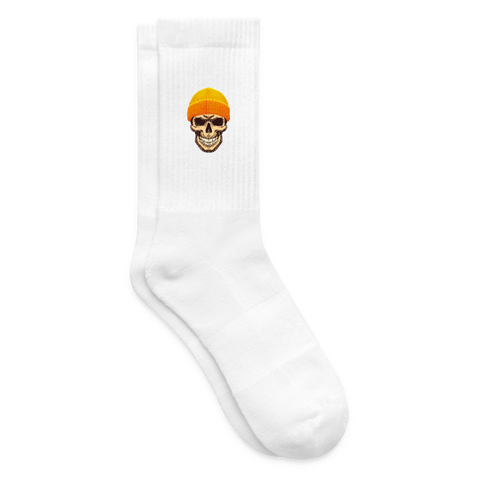 Tennissocken mit SNOWSKULL Print - Weiß