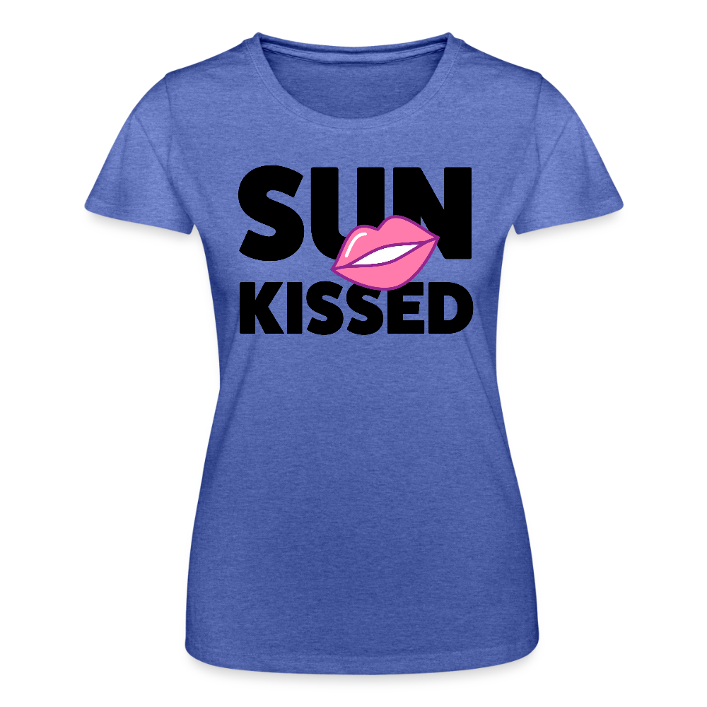 Frauen-T-Shirt mit SUN KISSED PRINT - Blau meliert