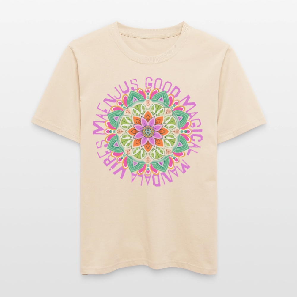 Unisex Bio-T-Shirt mit MANDALA VIBES PRINT - Weißgrau