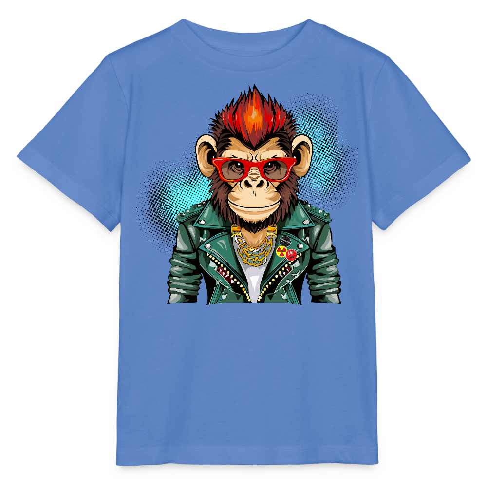 MNJS KIDS Bio T-Shirt mit MONKEY PRINT - Blau