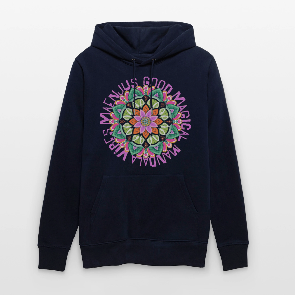 Unisex Bio-Hoodie mit MANDALA VIBES PRINT - Navy