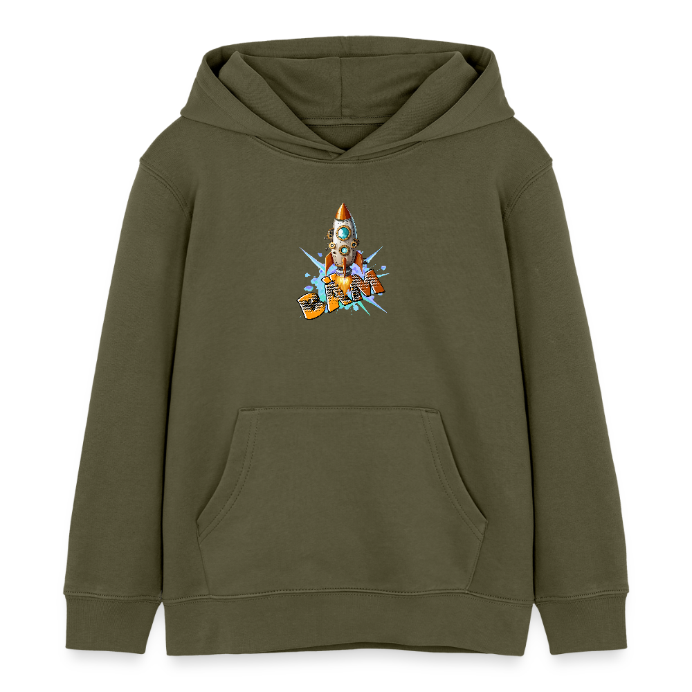 MNJS KIDS Bio-Hoodie mit BÄM PRINT - Khaki