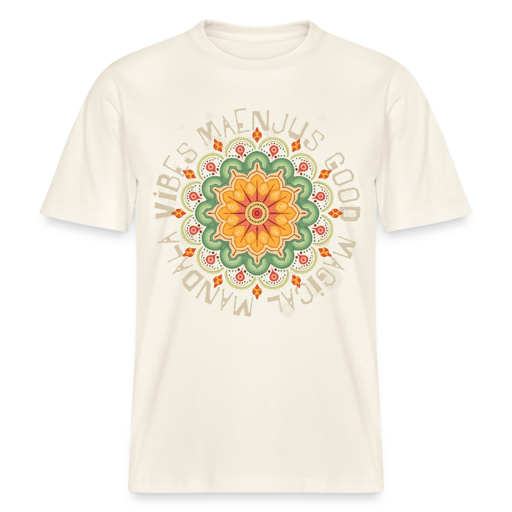 Unisex Bio-T-Shirt mit MANDALA VIBES PRINT - Naturweiß 