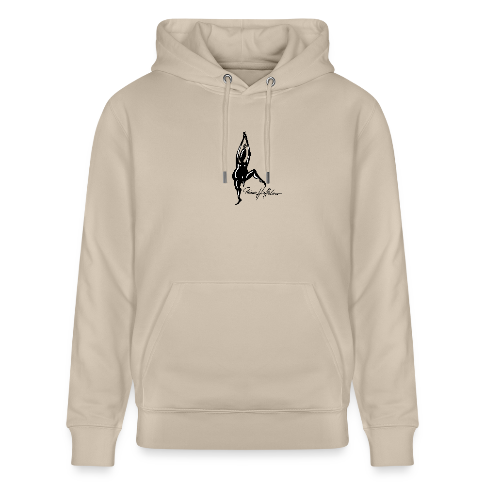 Unisex Bio-Hoodie mit TUSCHEMÄNNCHEN PRINT - Beige