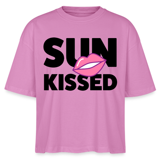 Frauen Boxy Bio-T-Shirt mit SUN KISSED PRINT - Pink