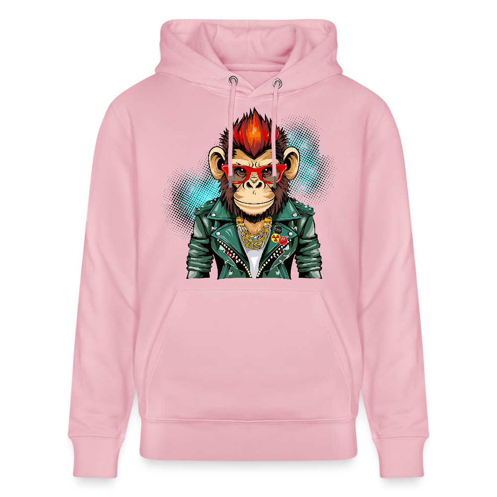 Unisex Hoodie mit MONKEY PRINT - Hellrosa